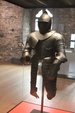 Armor in the Gravensteen in Ghent, Belgium