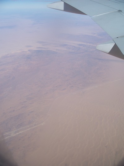 Flying over North Africa
