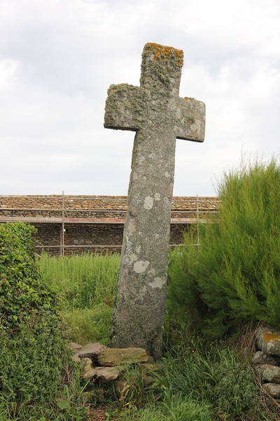A crooked cross in a cemetary