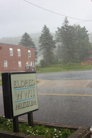 Pouring rain in Eldred